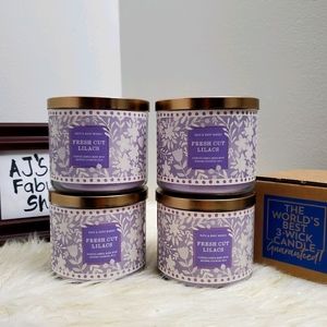 BBW Fresh Cut Lilac 3 Wick Candle 4x